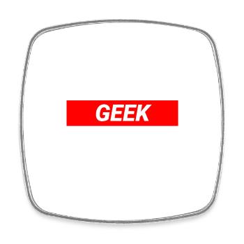 Geek Design - Magnet carré - blanc - Devant