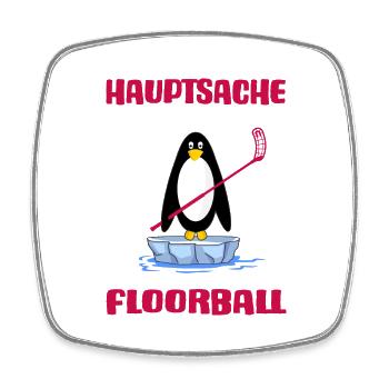 floorball floorballspieler unihockey - Viereckiger Kühlschrankmagnet - Weiß - Vorne