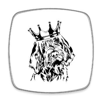 SPINONE ITALIANO Crown Dog Dogs Wilsigns - Square fridge magnet - white - Front