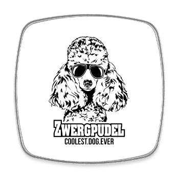 ZWERGPUDEL coolest dog ever Hundespruch Hund - Viereckiger Kühlschrankmagnet - Weiß - Vorne