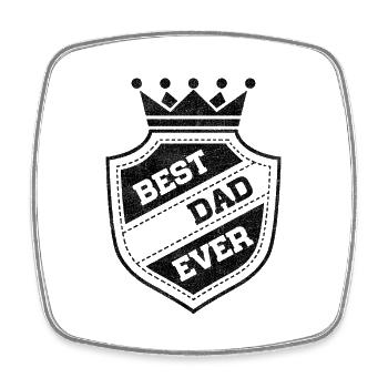 Best Dad Ever - Viereckiger Kühlschrankmagnet - Weiß - Vorne