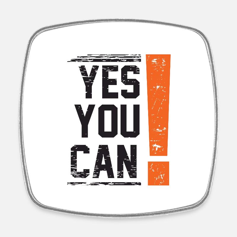 OuiYouCan - Magnet carré - blanc