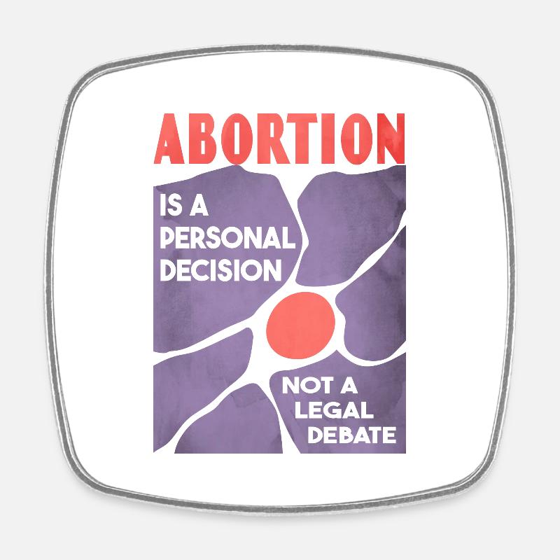 Pro Choice Poster - 60s Vintage Graphic - Square fridge magnet - white