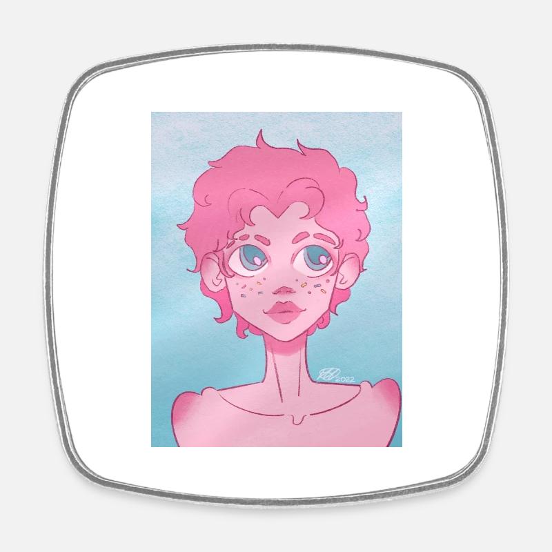 Candy crush - Magnet carré - blanc