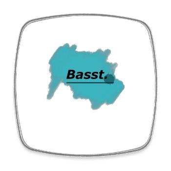 BAYERISCHES BASST - Viereckiger Kühlschrankmagnet - Weiß - Vorne
