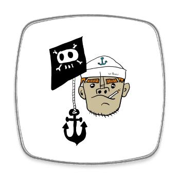 Matros St pauli - Viereckiger Kühlschrankmagnet - Weiß - Vorne