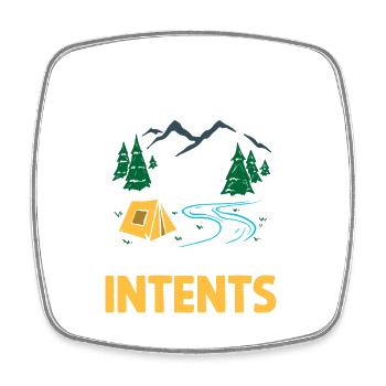 Pretty Intents - Viereckiger Kühlschrankmagnet - Weiß - Vorne