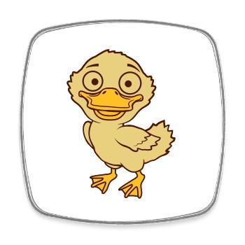 Cute little comic ducklings - Square fridge magnet - white - Front