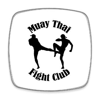 Muay Thai Fight Club - Square fridge magnet - white - Front