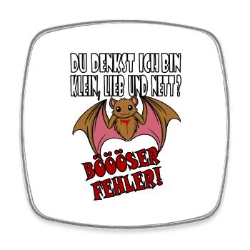 Böser Fehler kleine liebe Vampir Fledermaus - Viereckiger Kühlschrankmagnet - Weiß - Vorne