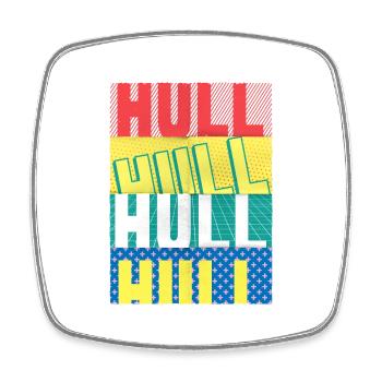 Hull England UK Stadt Schrift Skyline Heimat - Viereckiger Kühlschrankmagnet - Weiß - Vorne