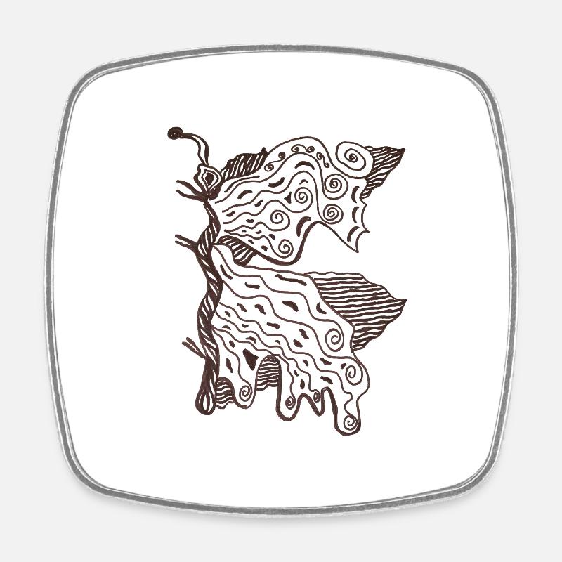 Butterfly - Square fridge magnet - white