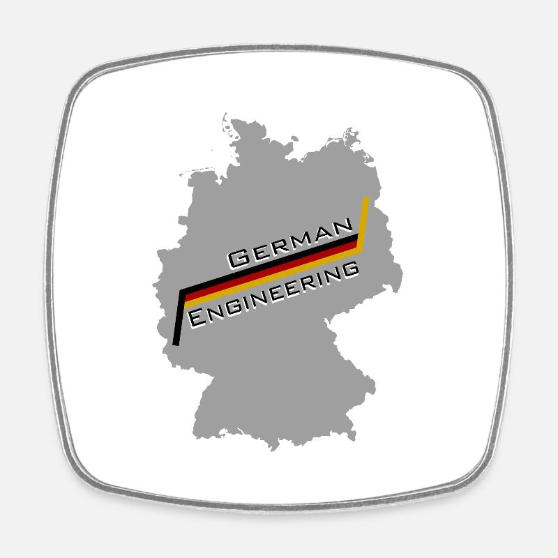 German Engineering - Square fridge magnet - white