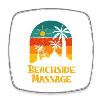 Beachside Massage Vacation Holiday Trip Festival - Magnet carré - blanc - Devant