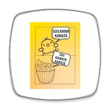 ICH KANN KARATE - Viereckiger Kühlschrankmagnet - Weiß - Vorne