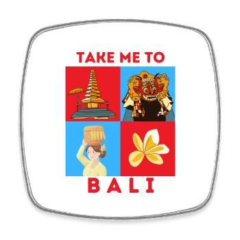 EMMÈNE-MOI À BALI - Magnet carré - blanc - Devant