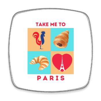 EMMÈNE-MOI À PARIS - Magnet carré - blanc - Devant