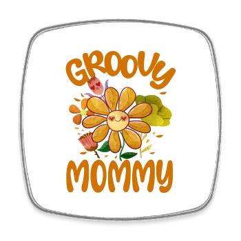 Groovy Mommy Family Matching Vintage Family - Magnet carré - blanc - Devant