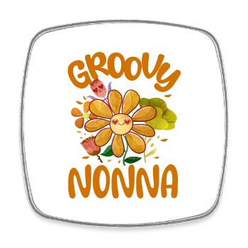 Groovy Nonna Family Matching Vintage Family - Viereckiger Kühlschrankmagnet - Weiß - Vorne