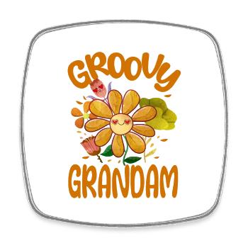 Groovy Grandam Family Matching Vintage Family - Magnet carré - blanc - Devant