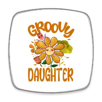 Groovy Daughter Family Matching Vintage Family - Square fridge magnet - white - Front