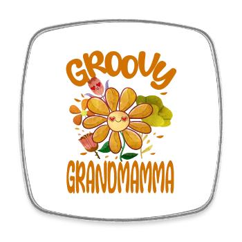 Groovy Grandmamma Family Matching Vintage Family - Square fridge magnet - white - Front
