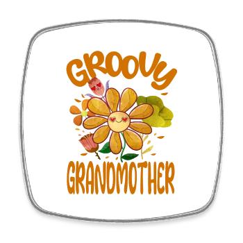 Groovy Grand-mère Famille Matching Vintage Famille - Magnet carré - blanc - Devant