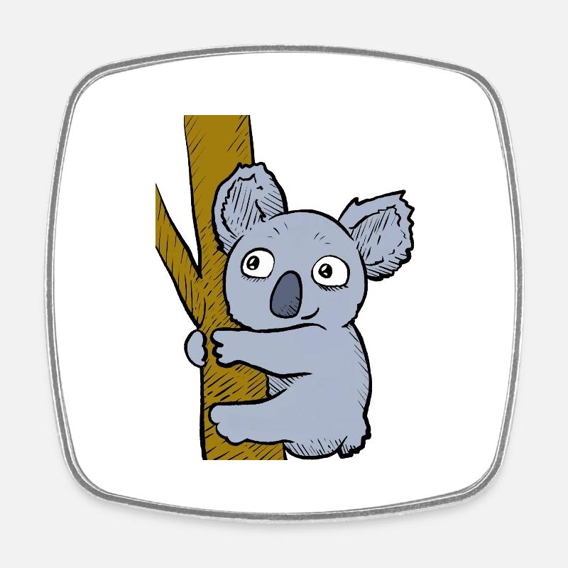 Cheeky Koala - Square fridge magnet - white