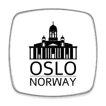 Oslo - Magnet carré - blanc - Devant