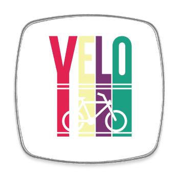 Vélo Shirt Funny 0% Emission 100% Emotion - Magnet carré - blanc - Devant