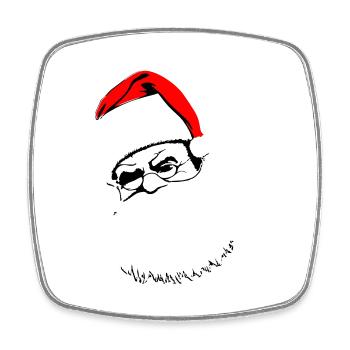 Christmas Hat Santa Claus Christmas Vector - Square fridge magnet - white - Front