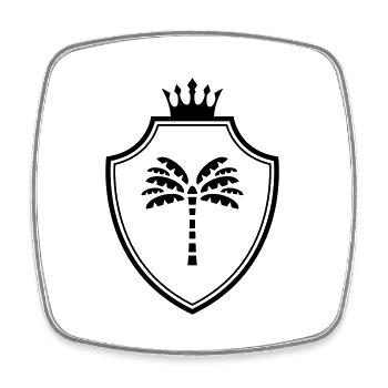 Armoiries de la palme - Magnet carré - blanc - Devant