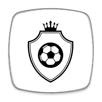 Football crest - Square fridge magnet - white - Front