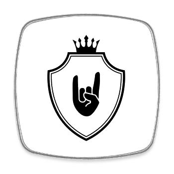 Symbole des armoiries du parti - Magnet carré - blanc - Devant