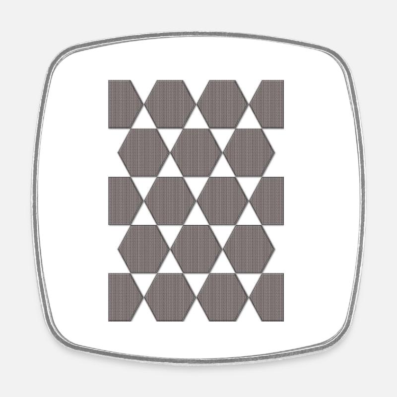 geometry - Square fridge magnet - white