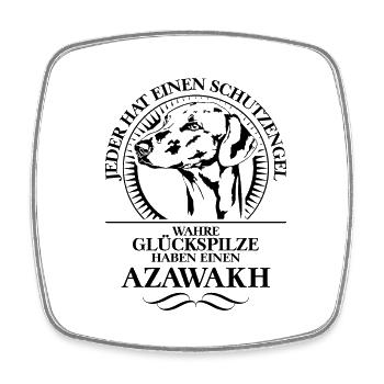 AZAWAKH Schutzengel Hundespruch Hunde Wilsigns - Viereckiger Kühlschrankmagnet - Weiß - Vorne
