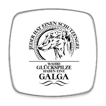 GALGA Schutzengel Hundespruch Windhund Wilsigns - Viereckiger Kühlschrankmagnet - Weiß - Vorne