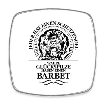 BARBET Schutzengel Hund Hundespruch Wilsigns - Viereckiger Kühlschrankmagnet - Weiß - Vorne