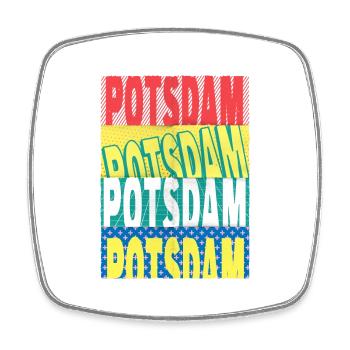 Potsdam Allemagne City Font Skyline - Magnet carré - blanc - Devant