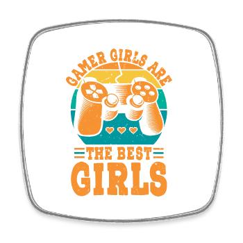 gamergirl - Viereckiger Kühlschrankmagnet - Weiß - Vorne