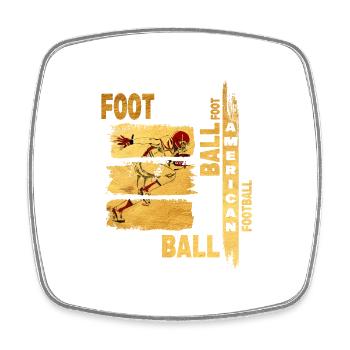 Joueur de football américain Gold Vintage Retro Sport - Magnet carré - blanc - Devant