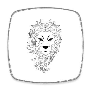 Lion - Square fridge magnet - white - Front