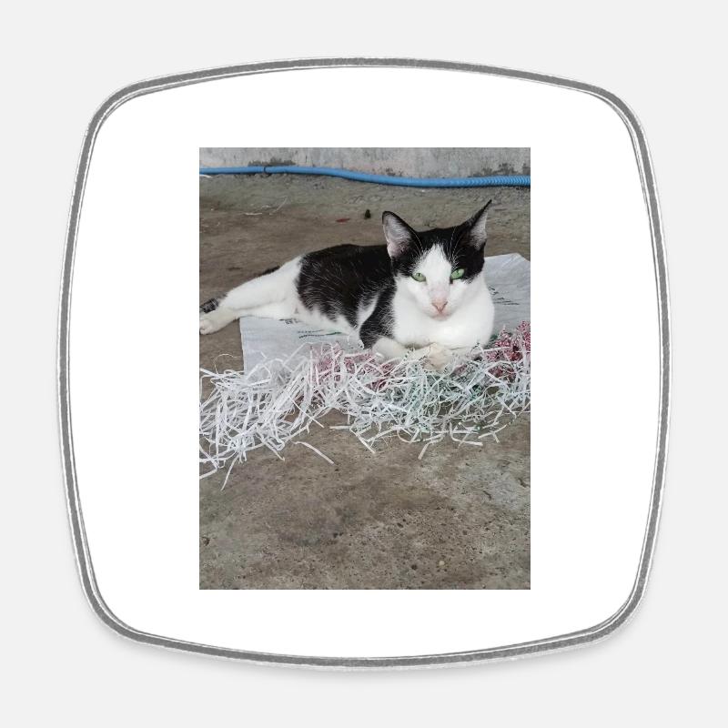 le chats - Magnet carré - blanc