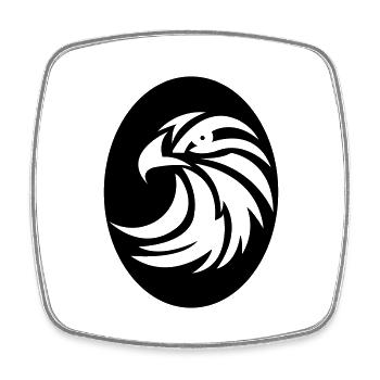 eagle - Viereckiger Kühlschrankmagnet - Weiß - Vorne