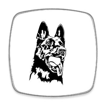 Deutscher Schäferhund Balljunkie Hunde Wilsigns - Viereckiger Kühlschrankmagnet - Weiß - Vorne