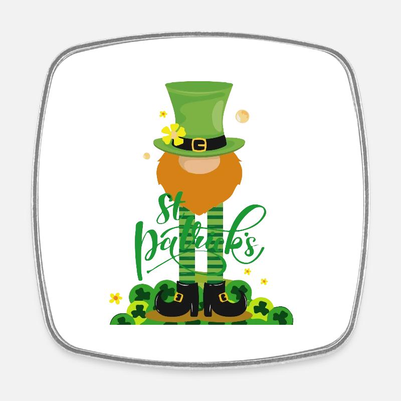 Fête de la Saint-Patrick - Magnet carré - blanc