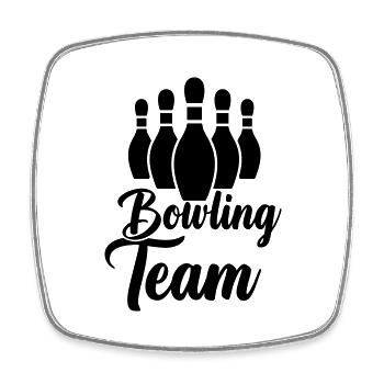 Bowling Team - Viereckiger Kühlschrankmagnet - Weiß - Vorne