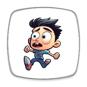 Fantastical Figures - Square fridge magnet - white - Front