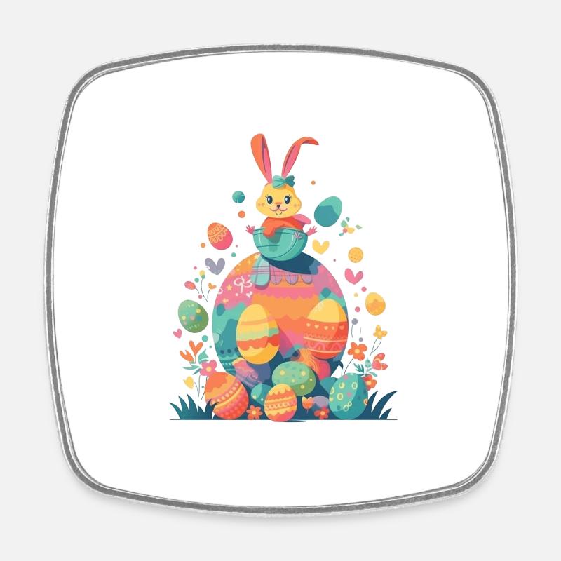 Easter Bunny - Square fridge magnet - white