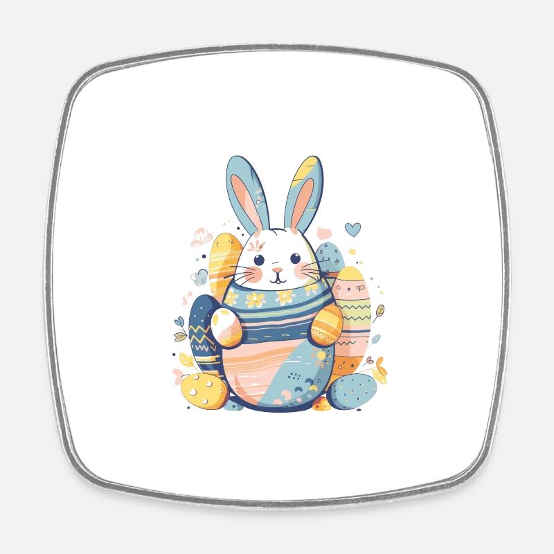 Easter Bunny - Square fridge magnet - white